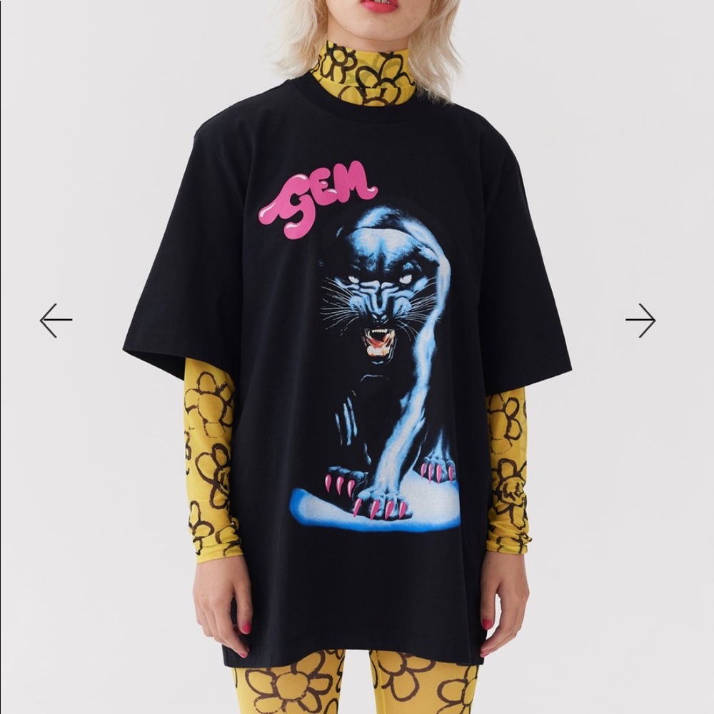G.E.M Big Cat Oversized Tee - Lazy Oaf